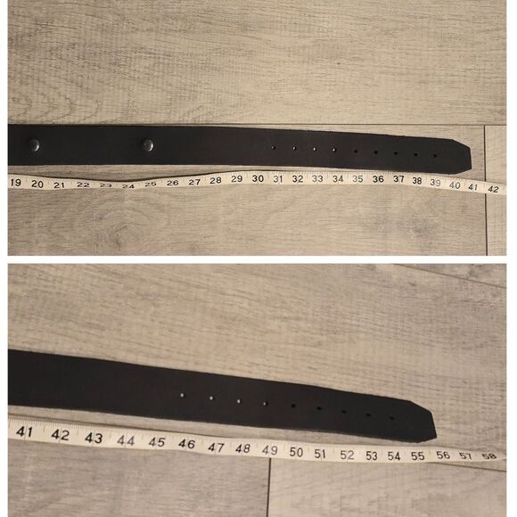 Saddle Black Genuine Leather Adjustable Snap Belt size 34-50 - Picture 8 of 8